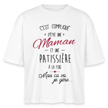 maman et patissière - T-shirt bio NOVA Stanley/Stella Femme - blanc - Devant - Anna (173cm)