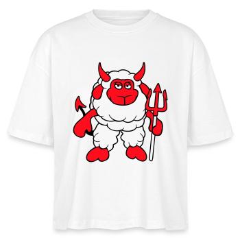 Mouton Diable Satan Enfer Mal Trident Cornes Cool - T-shirt bio NOVA Stanley/Stella Femme - blanc - Devant - Anna (173cm)