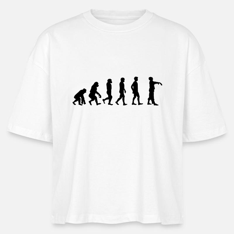 Evolution Zombie - Stanley/Stella Nova Women’s Boxy Organic T-Shirt - white