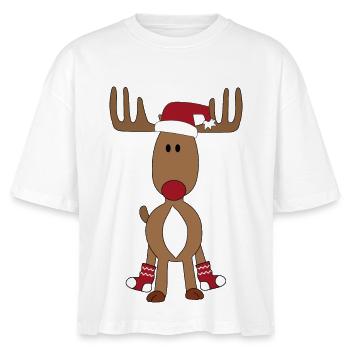 Weihnachten - Stanley/Stella Frauen Boxy Bio-T-Shirt Nova - Weiß - Vorne - Anna (173cm)