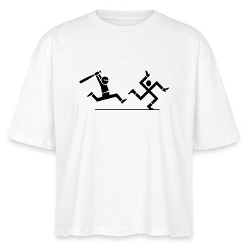Chasse aux nazis - T-shirt bio NOVA Stanley/Stella Femme - blanc - Devant - Anna (173cm)