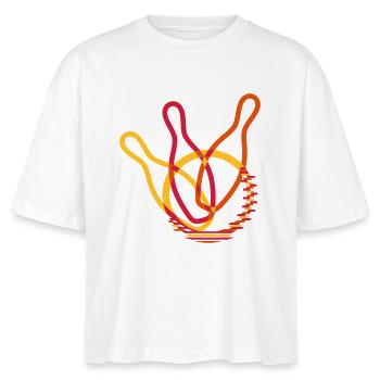 Design jeu de quilles - T-shirt bio NOVA Stanley/Stella Femme - blanc - Devant - Anna (173cm)