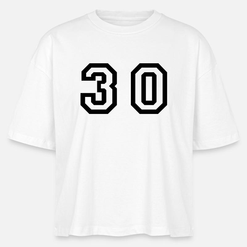 Number - 30 - Thirty - Stanley/Stella Nova Women’s Boxy Organic T-Shirt - white