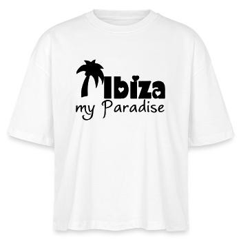 Ibiza Paradise Spanien Balearen Urlaub Geschenk - Stanley/Stella Frauen Boxy Bio-T-Shirt Nova - Weiß - Vorne - Anna (173cm)