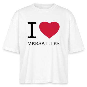 I LOVE VERSAILLES - T-shirt bio NOVA Stanley/Stella Femme - blanc - Devant - Anna (173cm)