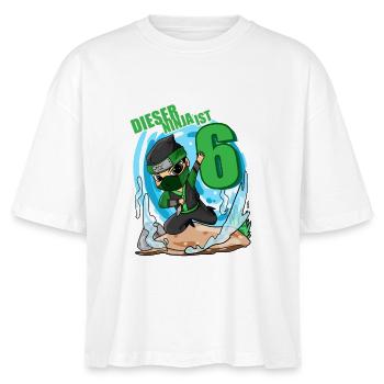6 Jahre Junge Ninja - 6 Geburtstag - Ich bin 6 - Stanley/Stella Frauen Boxy Bio-T-Shirt Nova - Weiß - Vorne - Anna (173cm)