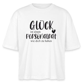 Personalrat Ehrenamt Betriebsrat Geschenk - Stanley/Stella Frauen Boxy Bio-T-Shirt Nova - Weiß - Vorne - Anna (173cm)