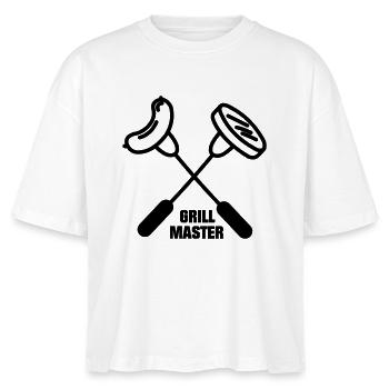 Grill master with two crossed forks - Stanley/Stella Nova Women’s Boxy Organic T-Shirt - white - Front - Anna (173cm)