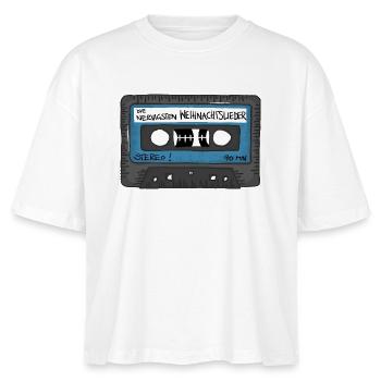 Retro Tape - die nervigsten Weihnachtslieder 90min - Stanley/Stella Frauen Boxy Bio-T-Shirt Nova - Weiß - Vorne - Anna (173cm)