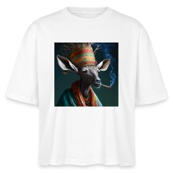 Cannabiche 01 sans typo - T-shirt bio NOVA Stanley/Stella Femme - blanc - Devant - Anna (173cm)
