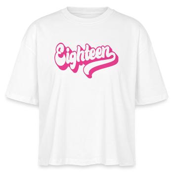 Achtzehn 18. Geburtstag Mädchen Frauen 18 Jahre alt - Stanley/Stella Frauen Boxy Bio-T-Shirt Nova - Weiß - Vorne - Anna (173cm)