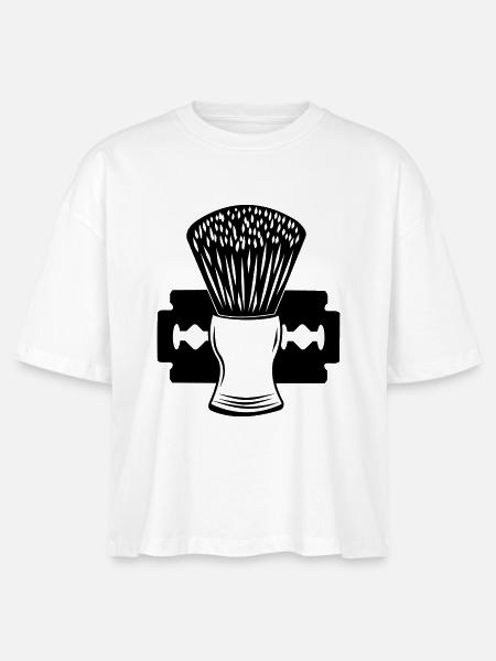 Rasierer und Rasierpinsel - Stanley/Stella Frauen Boxy Bio-T-Shirt Nova - Weiß