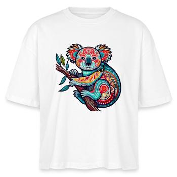 Koala - Stanley/Stella Frauen Boxy Bio-T-Shirt Nova - Weiß - Vorne - Anna (173cm)