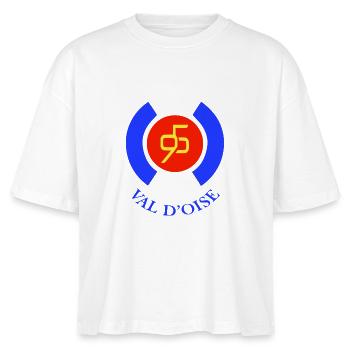 Val d'Oise - Stanley/Stella Frauen Boxy Bio-T-Shirt Nova - Weiß - Vorne - Anna (173cm)