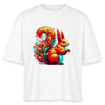 Eichhörnchen - Stanley/Stella Frauen Boxy Bio-T-Shirt Nova - Weiß - Vorne - Anna (173cm)