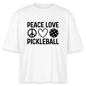 Peace Love Pickleball - Stanley/Stella Nova Women’s Boxy Organic T-Shirt - white - Front - Anna (173cm)