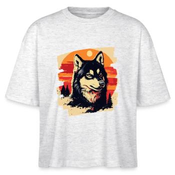 Husky - Stanley/Stella Nova Women’s Boxy Organic T-Shirt - heather white - Front - Anna (173cm)