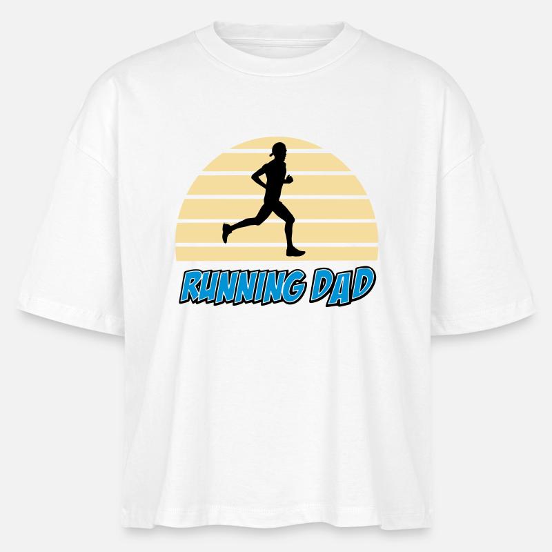 Laufender Vater - Stanley/Stella Frauen Boxy Bio-T-Shirt Nova - Weiß