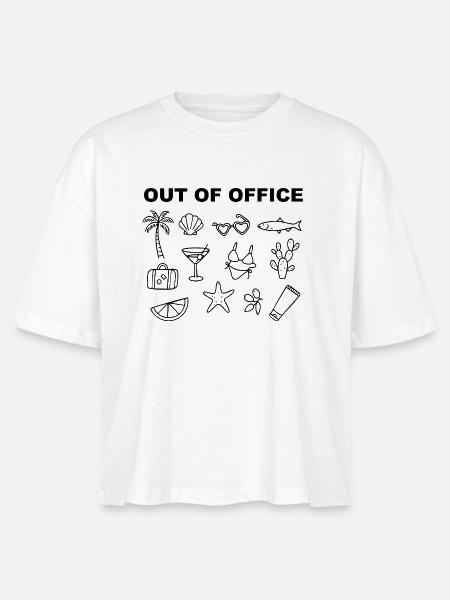 Out of Office - Stanley/Stella Frauen Boxy Bio-T-Shirt Nova - Weiß