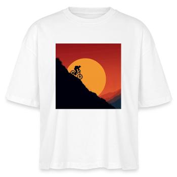 MTB Flow – Leben auf zwei Rädern - Stanley/Stella Frauen Boxy Bio-T-Shirt Nova - Weiß - Vorne - Anna (173cm)