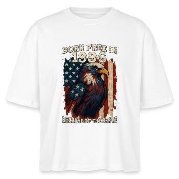 Né libre en 1996 - 29 ans de liberté - T-shirt bio NOVA Stanley/Stella Femme - blanc - Devant - Anna (173cm)