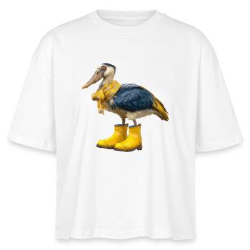 Oiseau à bec-en-sabot créatif dans des bottes en caoutchouc - T-shirt bio NOVA Stanley/Stella Femme - blanc - Devant - Anna (173cm)