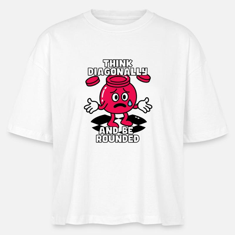 Denken Sie diagonal, seien Sie ein Prüfer - Stanley/Stella Frauen Boxy Bio-T-Shirt Nova - Weiß