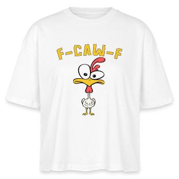 F-Caw-F Lustiges Huhn Bielefeld Meme - Stanley/Stella Frauen Boxy Bio-T-Shirt Nova - Weiß - Vorne - Anna (173cm)