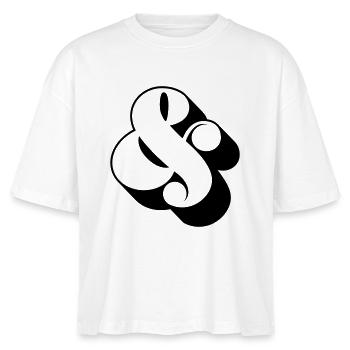 Et-Zeichen & – Funky Swag Symbol Design - Stanley/Stella Frauen Boxy Bio-T-Shirt Nova - Weiß - Vorne - Anna (173cm)