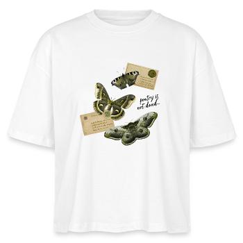 Vintage Moths and Postcards Design - Stanley/Stella Nova Women’s Boxy Organic T-Shirt - white - Front - Anna (173cm)
