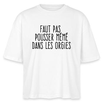 Nicht drängen, Oma – parodiese Ablenkung - Stanley/Stella Frauen Boxy Bio-T-Shirt Nova - Weiß - Vorne - Anna (173cm)