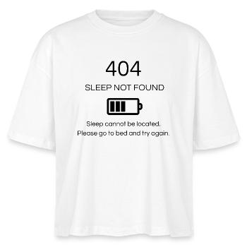 404 Schlaf nicht gefunden - Stanley/Stella Frauen Boxy Bio-T-Shirt Nova - Weiß - Vorne - Anna (173cm)