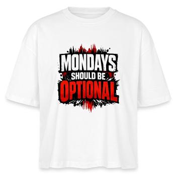 Monday should be optional Vintage - Stanley/Stella Nova Women’s Boxy Organic T-Shirt - white - Front - Anna (173cm)