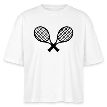 Tennis Schläger Rackets - Stanley/Stella Frauen Boxy Bio-T-Shirt Nova - Weiß - Vorne - Anna (173cm)