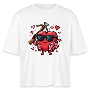 Lustiger Bogenjäger-Valentinstag für Männer - Stanley/Stella Frauen Boxy Bio-T-Shirt Nova - Weiß - Vorne - Anna (173cm)