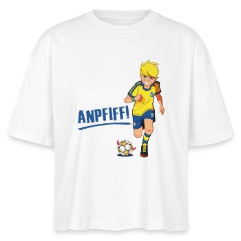 Lettrage Teufelskicker Anpfiff et Moritz - T-shirt bio NOVA Stanley/Stella Femme - blanc - Devant - Anna (173cm)