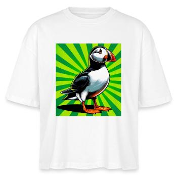 puffin - Stanley/Stella Nova Women’s Boxy Organic T-Shirt - white - Front - Anna (173cm)