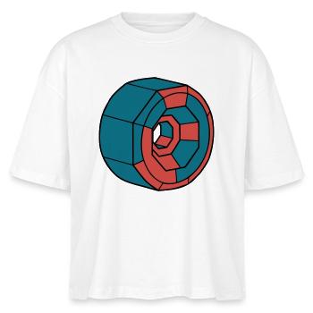 Detaillierte Skateboard Rolle Crew - Stanley/Stella Frauen Boxy Bio-T-Shirt Nova - Weiß - Vorne - Anna (173cm)