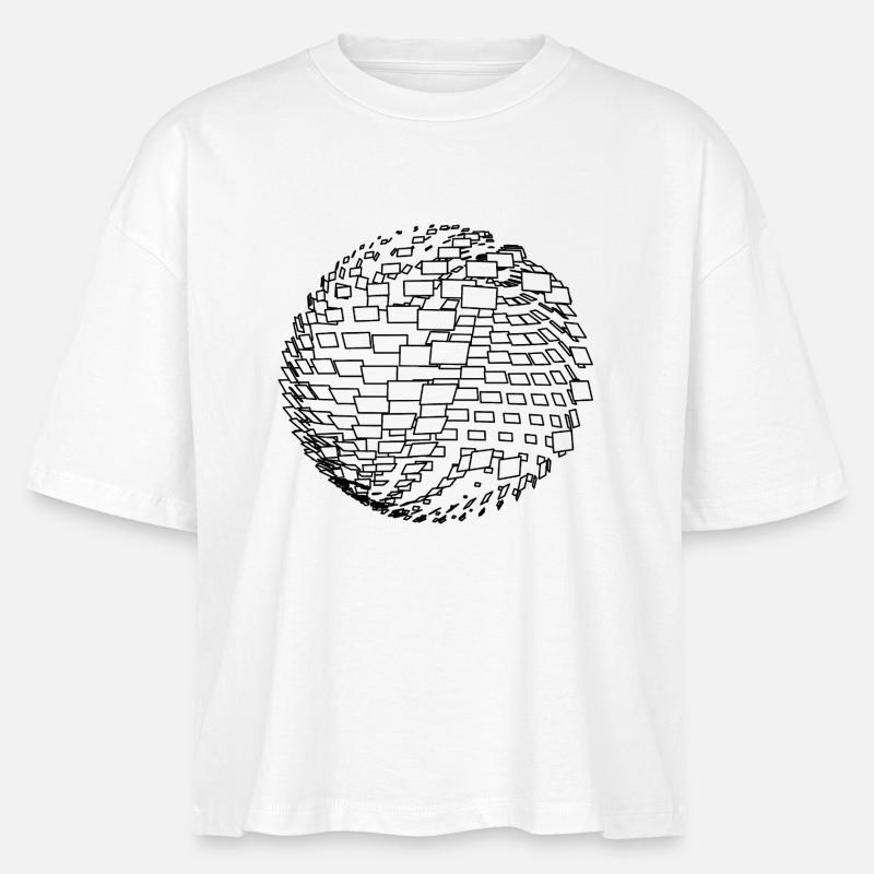 Parametric Sphere - Stanley/Stella Nova Women’s Boxy Organic T-Shirt - white