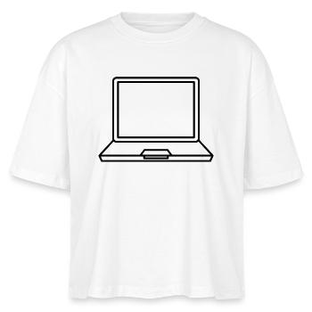 Laptop - Stanley/Stella Nova Women’s Boxy Organic T-Shirt - white - Front - Anna (173cm)