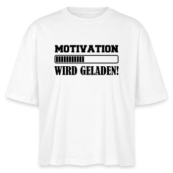 Motivation wird geladen - Stanley/Stella Frauen Boxy Bio-T-Shirt Nova - Weiß - Vorne - Anna (173cm)