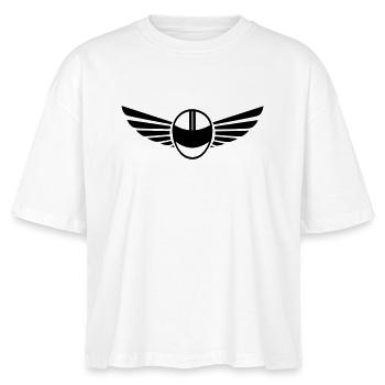 Motorradhelm mit Flügeln - Stanley/Stella Frauen Boxy Bio-T-Shirt Nova - Weiß - Vorne - Anna (173cm)