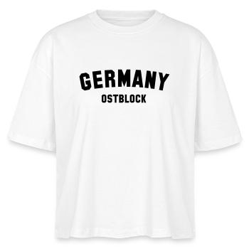 OSTBLOCK - Stanley/Stella Frauen Boxy Bio-T-Shirt Nova - Weiß - Vorne - Anna (173cm)