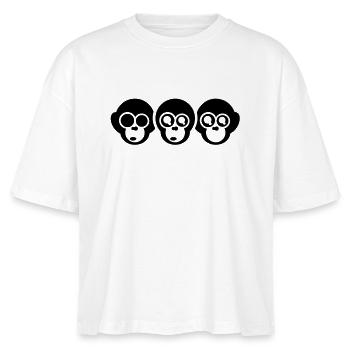 the three monkeys - Stanley/Stella Nova Women’s Boxy Organic T-Shirt - white - Front - Anna (173cm)
