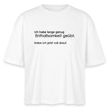 Enthaltsamkeit - Stanley/Stella Frauen Boxy Bio-T-Shirt Nova - Weiß - Vorne - Anna (173cm)
