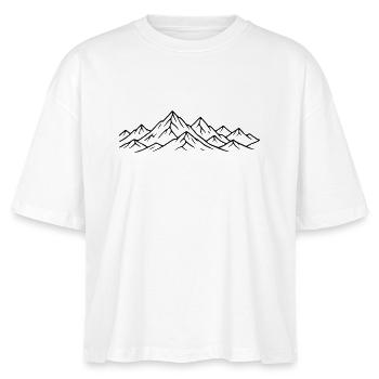 Mountain Landscape Mountains - Stanley/Stella Nova Women’s Boxy Organic T-Shirt - white - Front - Anna (173cm)