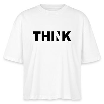 Think - Stanley/Stella Nova Women’s Boxy Organic T-Shirt - white - Front - Anna (173cm)