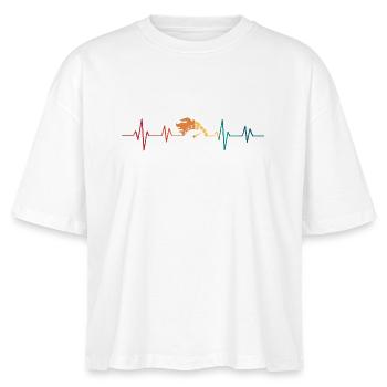 Heartbeat speedometer - Stanley/Stella Nova Women’s Boxy Organic T-Shirt - white - Front - Anna (173cm)