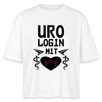 Urologin mit Herz Geschenk - Stanley/Stella Frauen Boxy Bio-T-Shirt Nova - Weiß - Vorne - Anna (173cm)