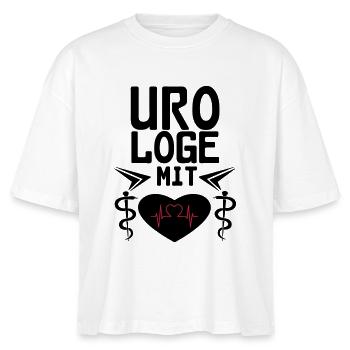 Urologe mit Herz Geschenk - Stanley/Stella Frauen Boxy Bio-T-Shirt Nova - Weiß - Vorne - Anna (173cm)